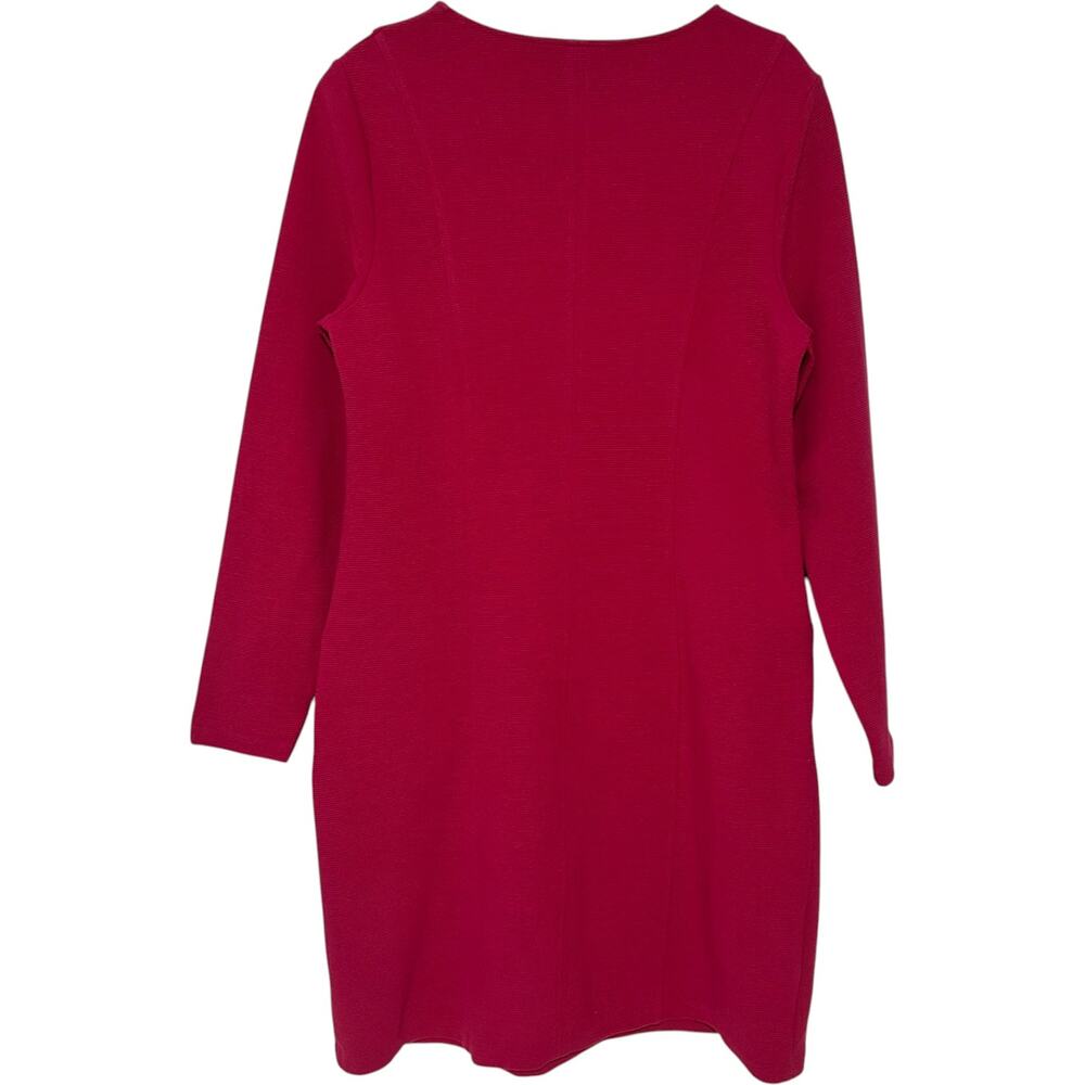 Boden Ellen Ottoman Fuchsia Long Sleeve Stretch Knit Dress (12) - Picture 5 of 10